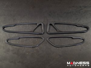 Alfa Romeo Stelvio Interior Door Handle Trim Kit - Carbon Fiber - Pre '20 models - Feroce Carbon Alfa Romeo Stelvio Interior Door Handle Trim Kit - Carbon Fiber - Pre '20 models - Feroce Carbon